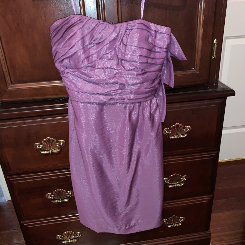 Never worn, purple, BCBG Strapless Dress